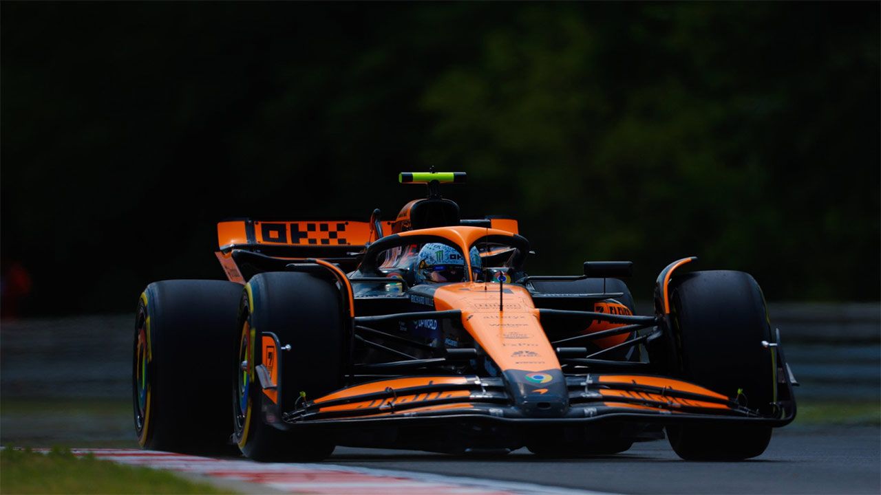 McLaren y Lando Norris se llevan la pole y derrotan a Max Verstappen, con doblete incluido en Hungaroring