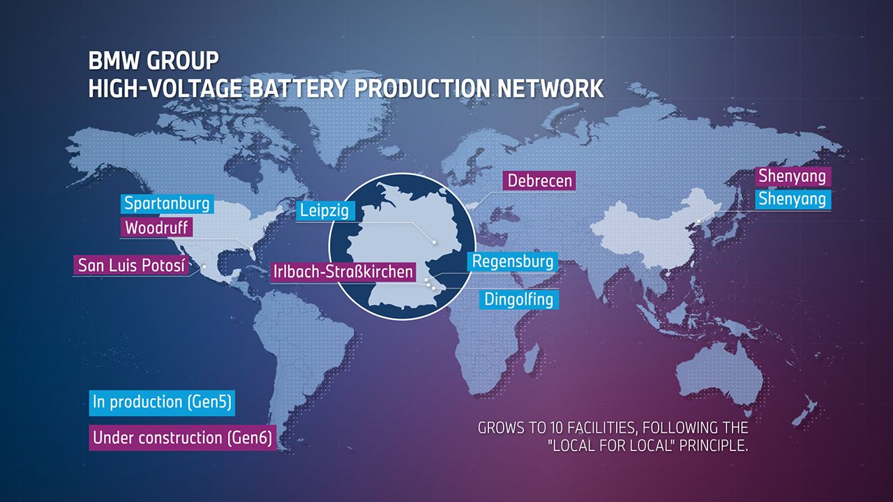 La nueva familia Neue Klasse de BMW se asegura sus futuras baterías de alto voltaje con estas cinco nuevas fábricas