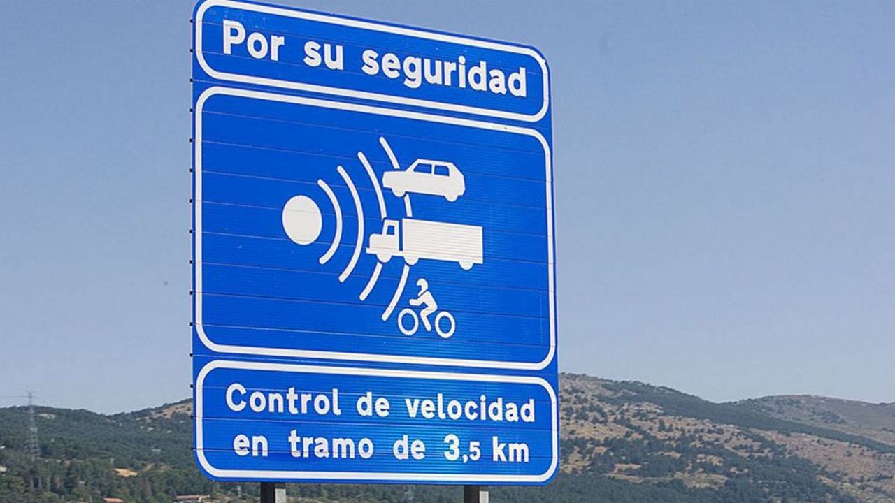 Aviso de control de velocidad en tramo