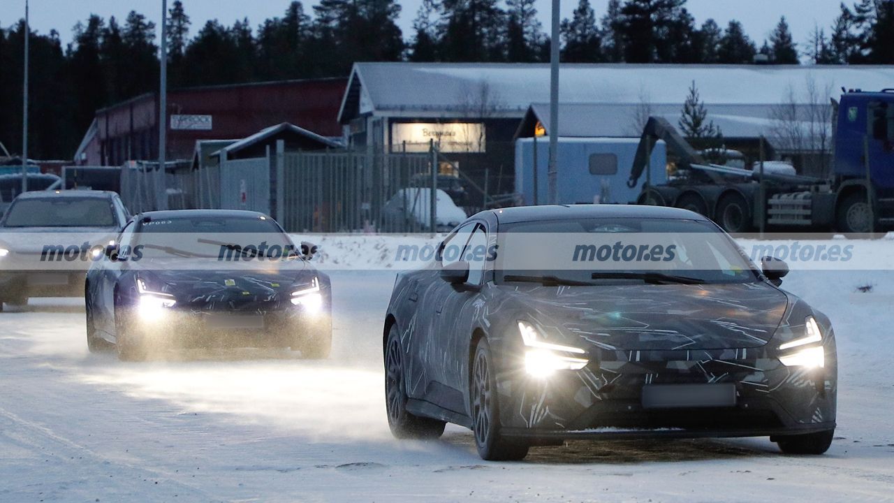 El anti-Taycan de Polestar se muestra casi destapado en estas fotos espía desde la helada Suecia