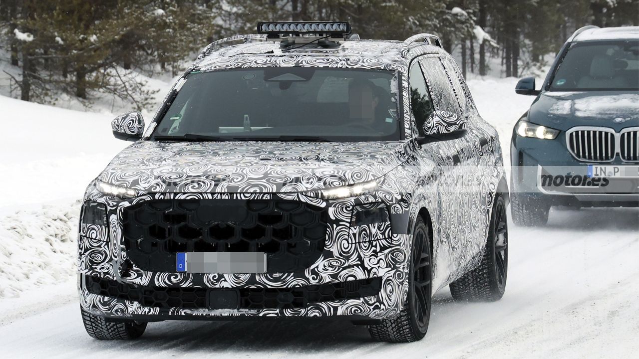 El nuevo Audi Q9 cobra forma en las pruebas de invierno, nuevas fotos espía del gigante que desafía al BMW X7 y compañía 2