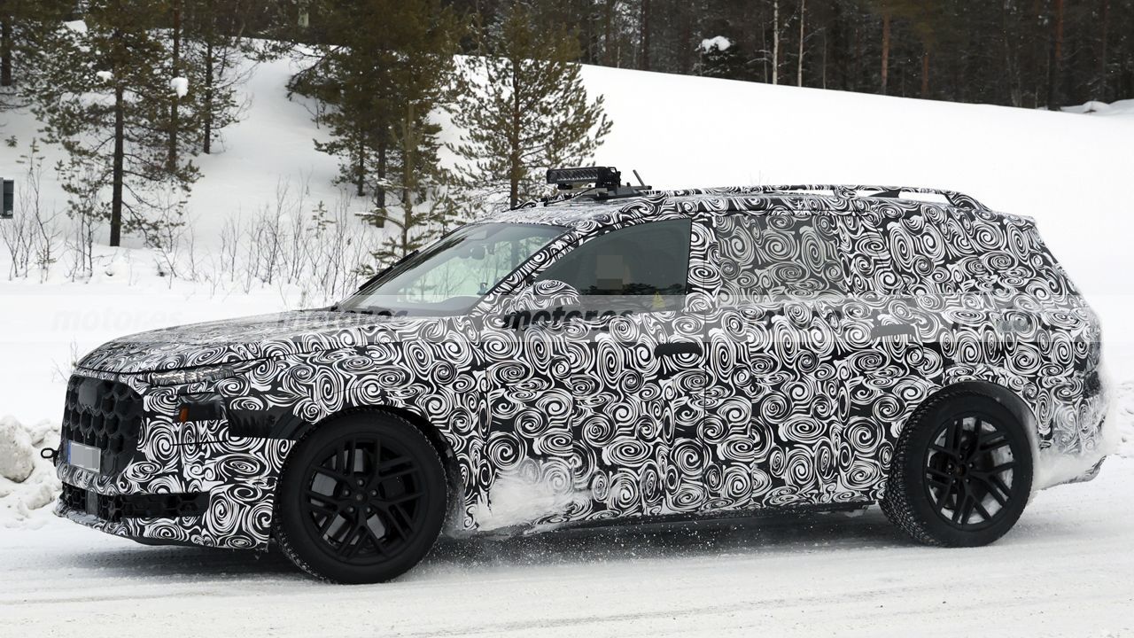 El nuevo Audi Q9 cobra forma en las pruebas de invierno, nuevas fotos espía del gigante que desafía al BMW X7 y compañía 12
