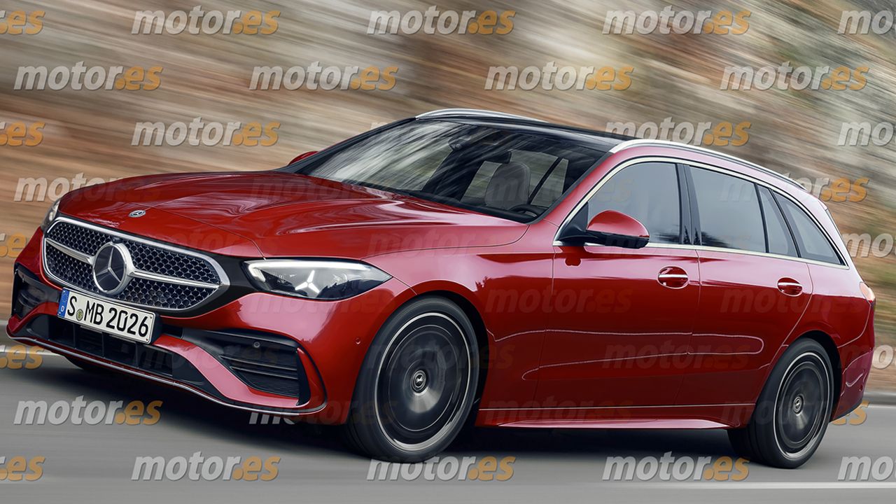 Render Mercedes Clase C Estate Facelift 2026