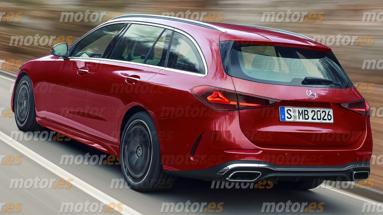 Render Mercedes Clase C Estate Facelift 2026