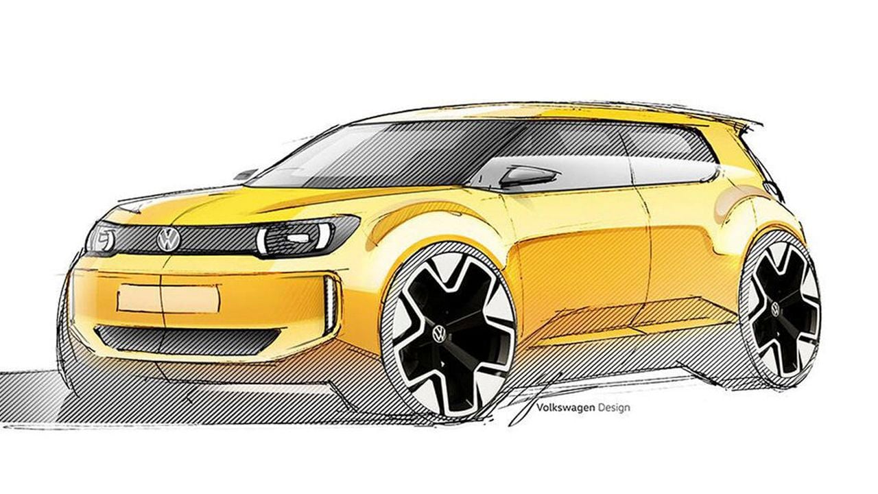 El futuro Volkswagen ID.1 se desnuda en este interesate boceto