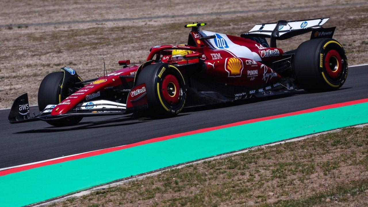 Lewis Hamilton frena a Verstappen y se 'estrena' al sprint con Ferrari