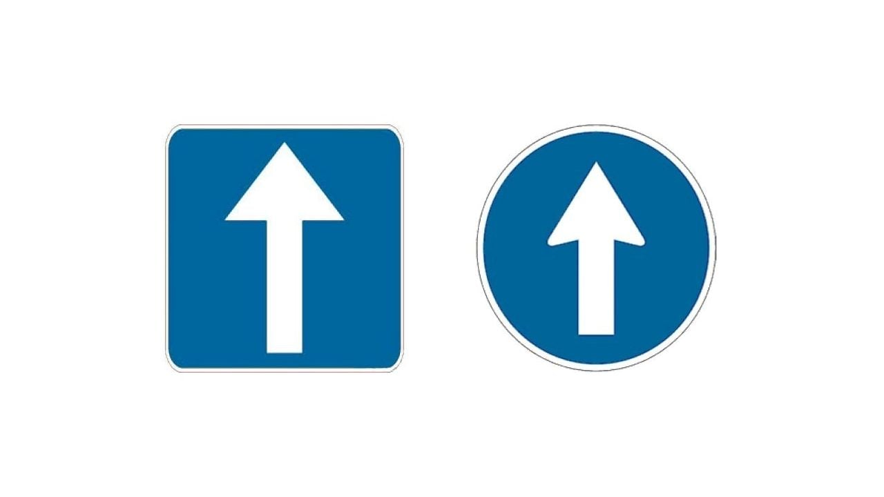 Dos señales que provocan muchos fallos en el examen de conducir (y también multas), ¿qué diferencia hay?