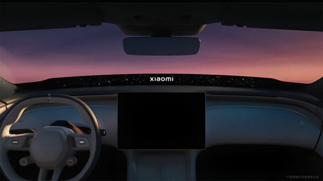 Xiaomi cambia el interior de los coches para siempre, primeros detalles de su espectacular Head-Up Display panorámico