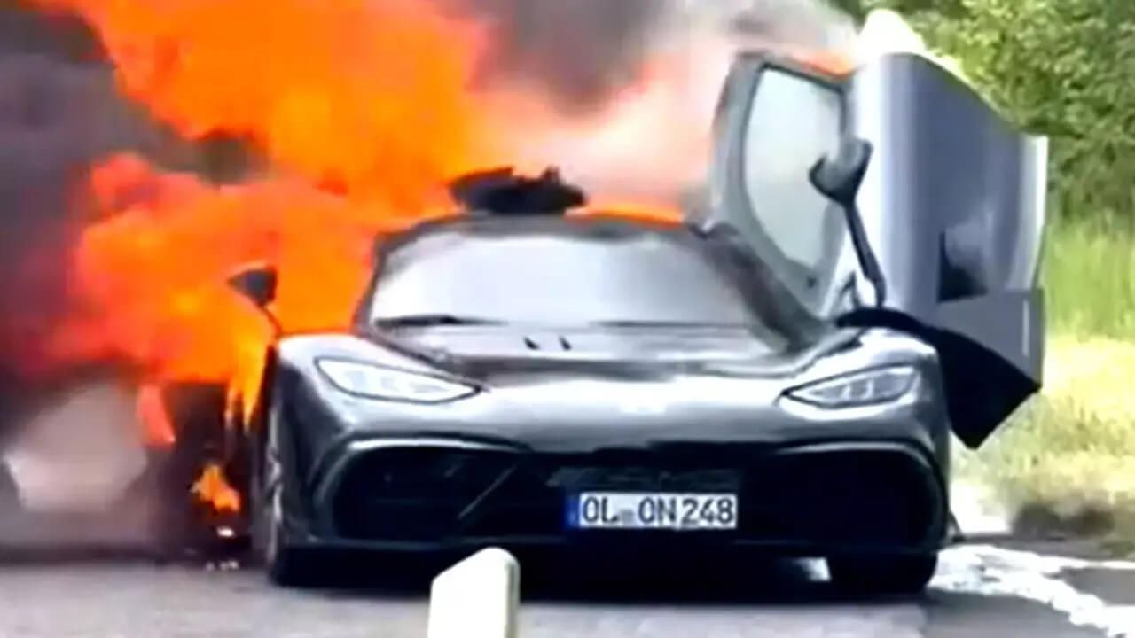 Este deportivo de casi 3 millones de euros se prende fuego, adiós a uno de los poquísimos Mercedes-AMG One fabricados