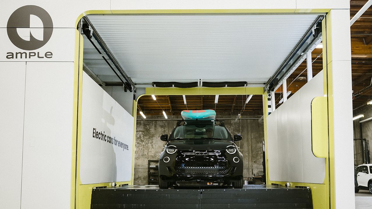 Estación Ample de intercambio de baterías para coches eléctricos