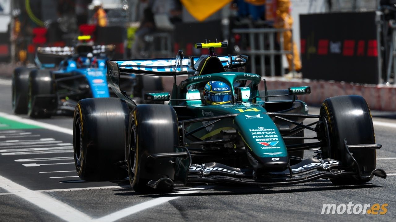 Alonso se hunde en casa; el Aston Martin pierde la vida en cada sector y no tiene arreglo