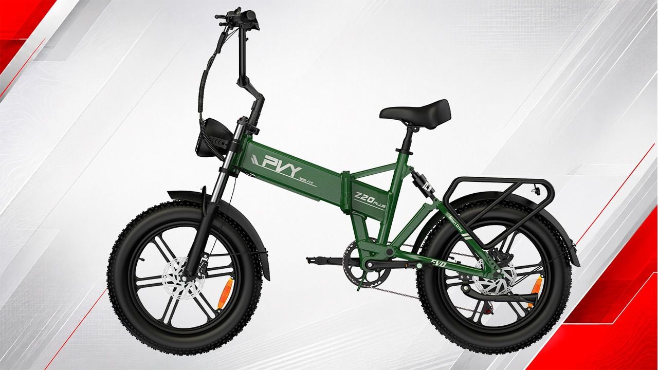 PVY Z20 PLUS EVO: la bici eléctrica plegable que anuncia 130 km y hasta 50 km/h en modo desbloqueado