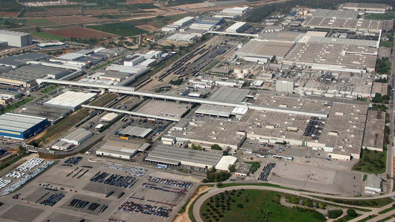 Vista aérea de la fábrica de Ford en Almussafes, Valencia