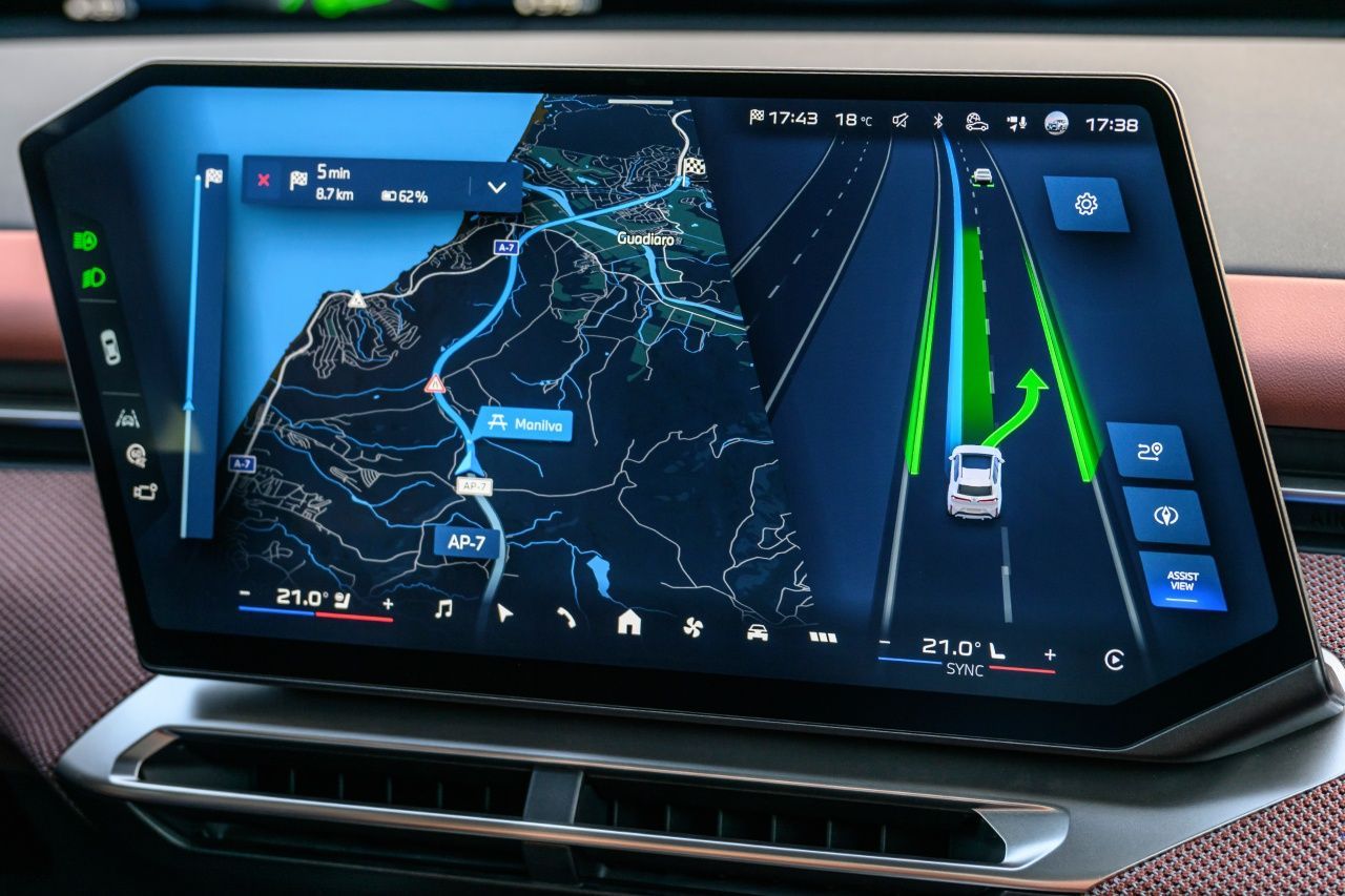 Pantalla central de un BMW