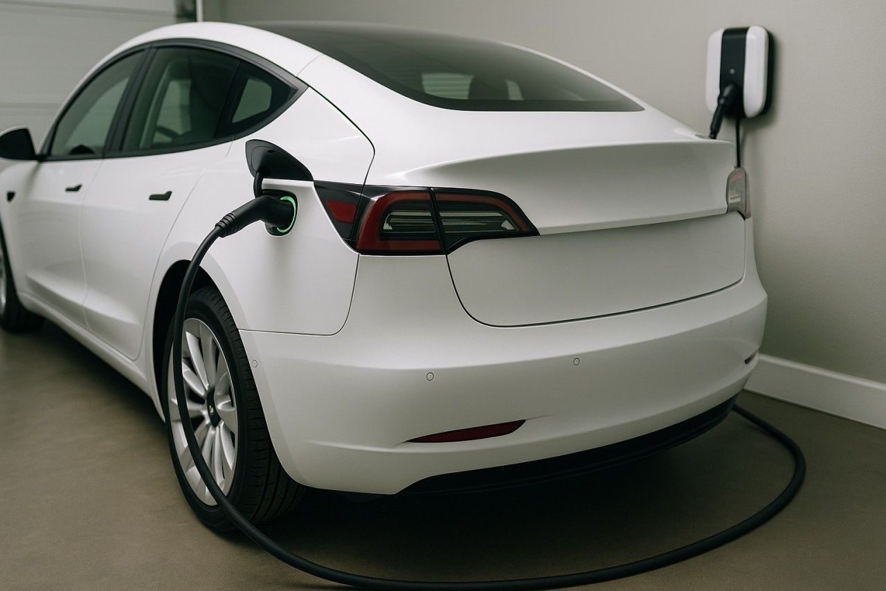 Un Tesla cargando