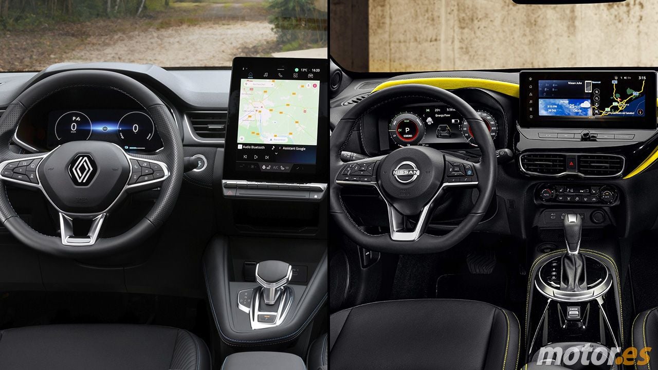 Renault Captur y Nissan Juke - interior