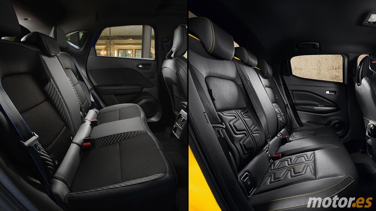 Renault Captur y Nissan Juke - asientos traseros