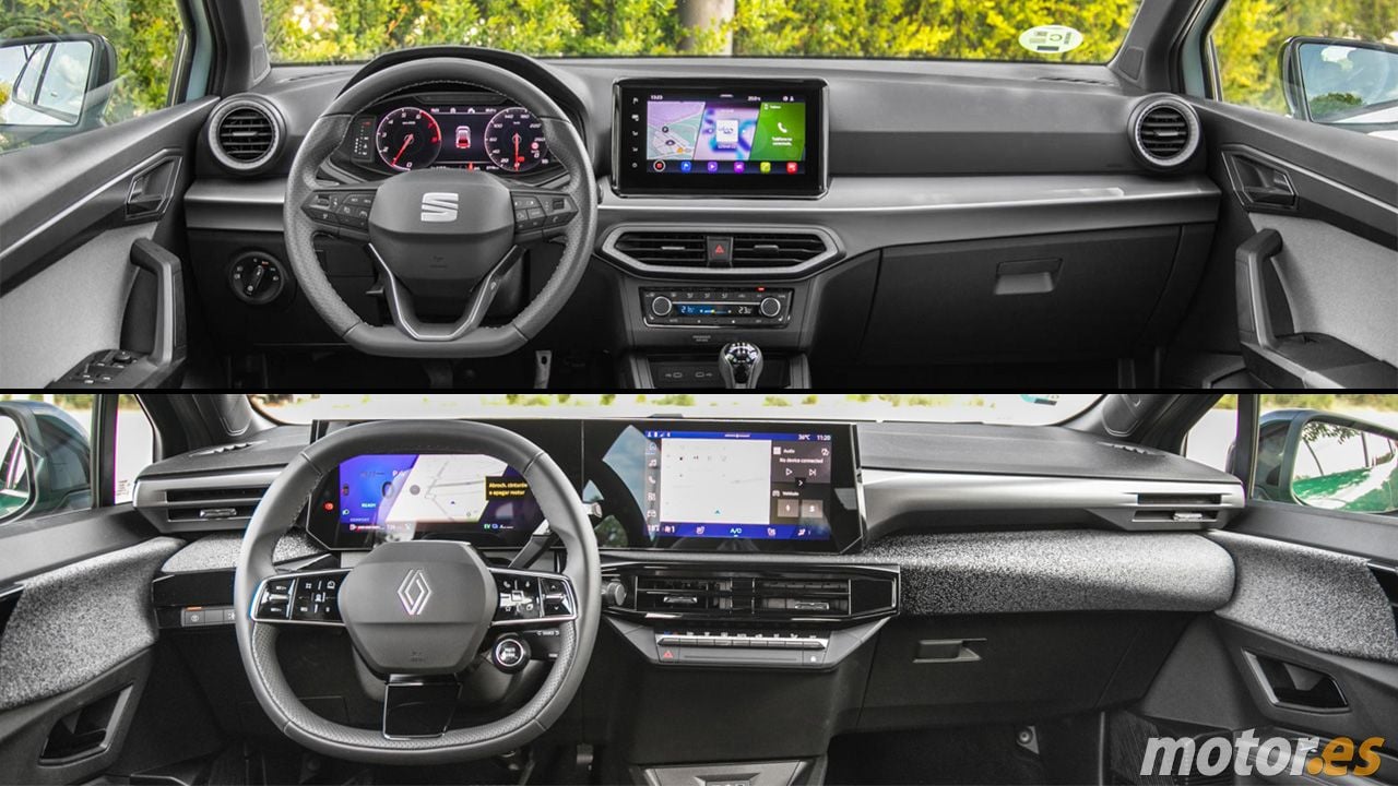 SEAT Ibiza y Renault Clio - interior