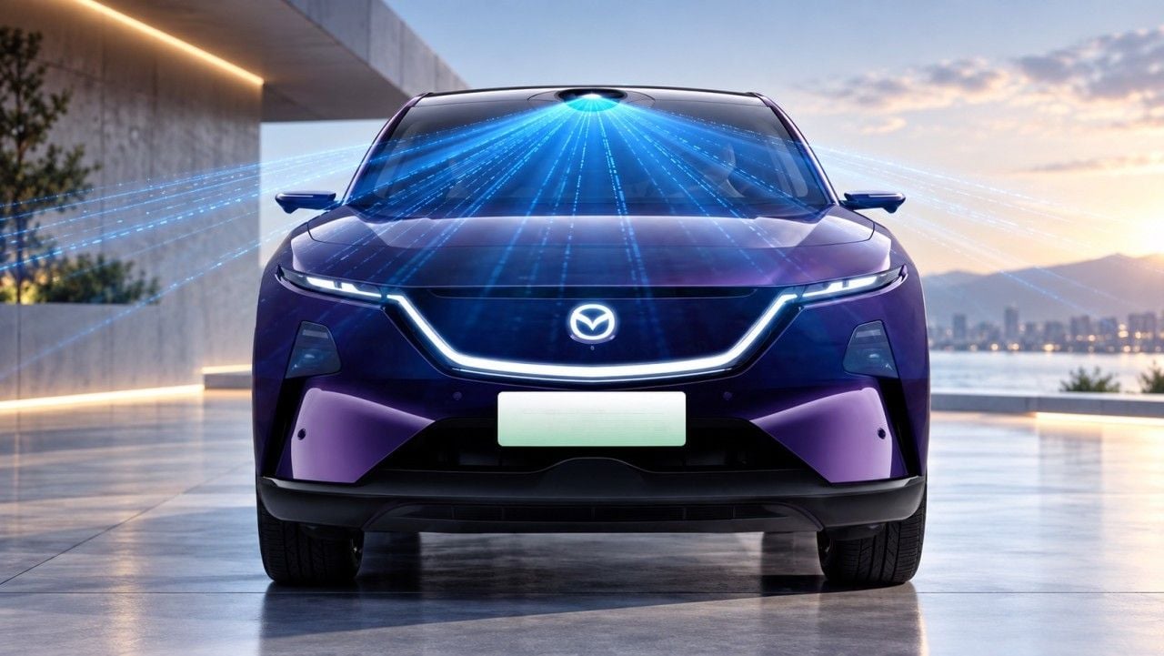 El LiDAR en el rtecho del Mazda EZ-60
