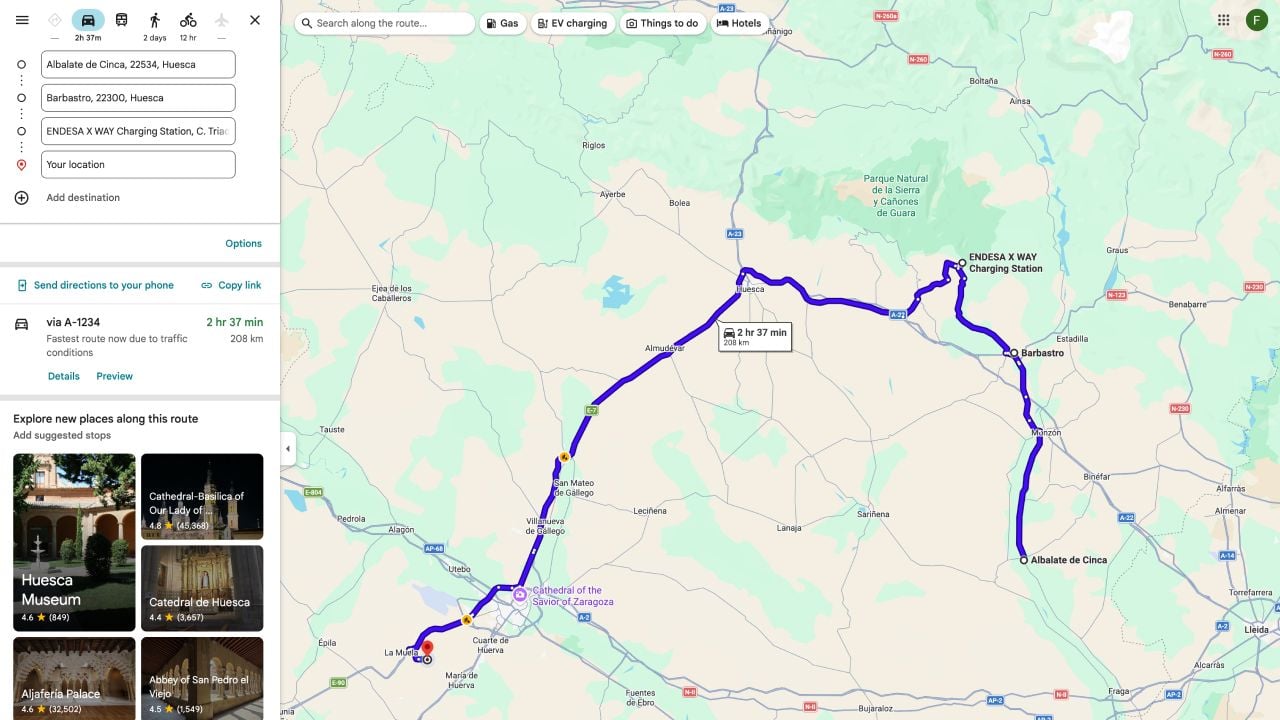 Etapa 2: Alabalate de Cinca - Barbastro - Alquézar - La Muela
