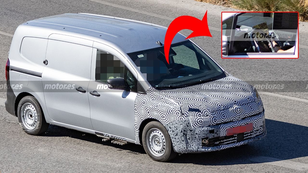 Cazado el interior del Renault Kangoo 2027: una nueva pantalla táctil confirma el salto que el Citroën Berlingo no esperaba