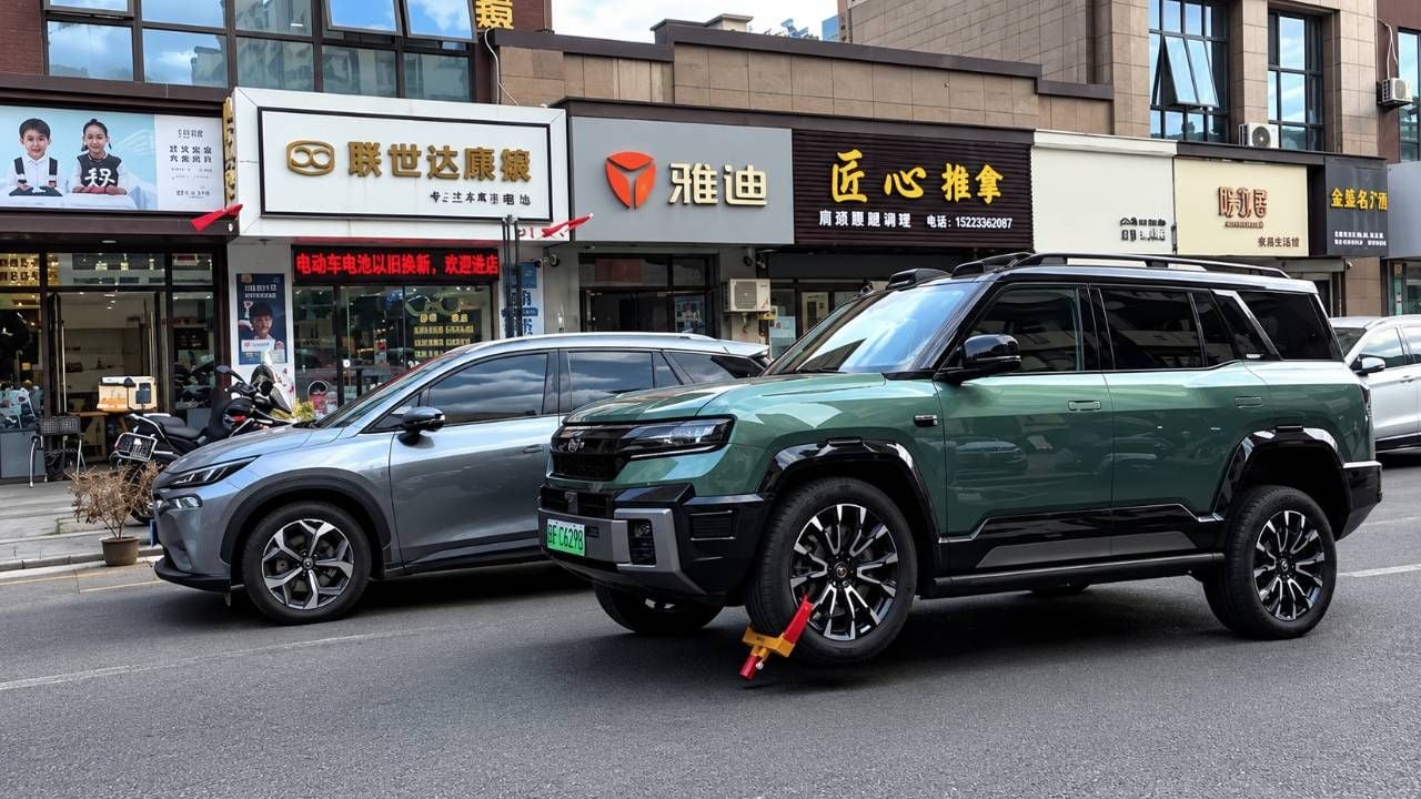 Un cepo en la rueda no es obstáculo para este BYD en China: así puede moverse sobre tres ruedas