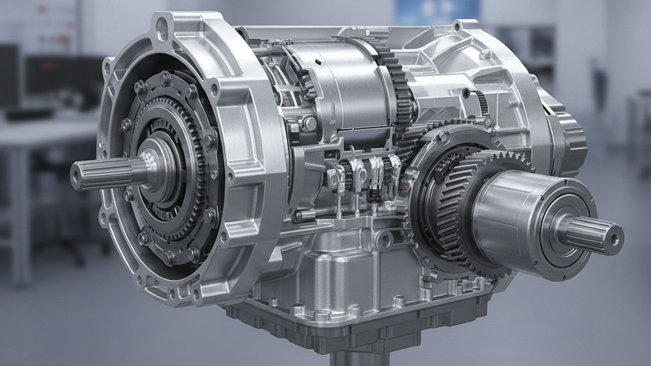Detalle de la transmisión automática de 1 velocidad de EBRO S400 híbrido.