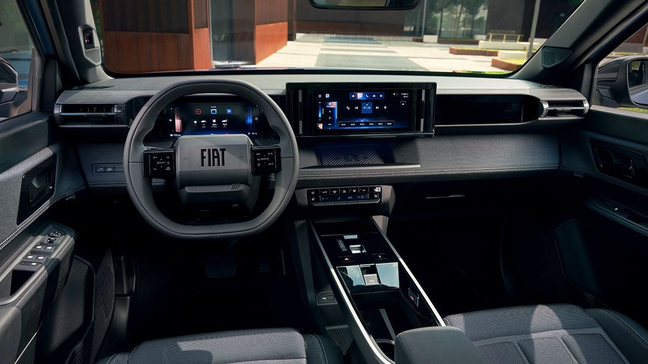 Interior del FIAT Grizzly con acabado La Prima