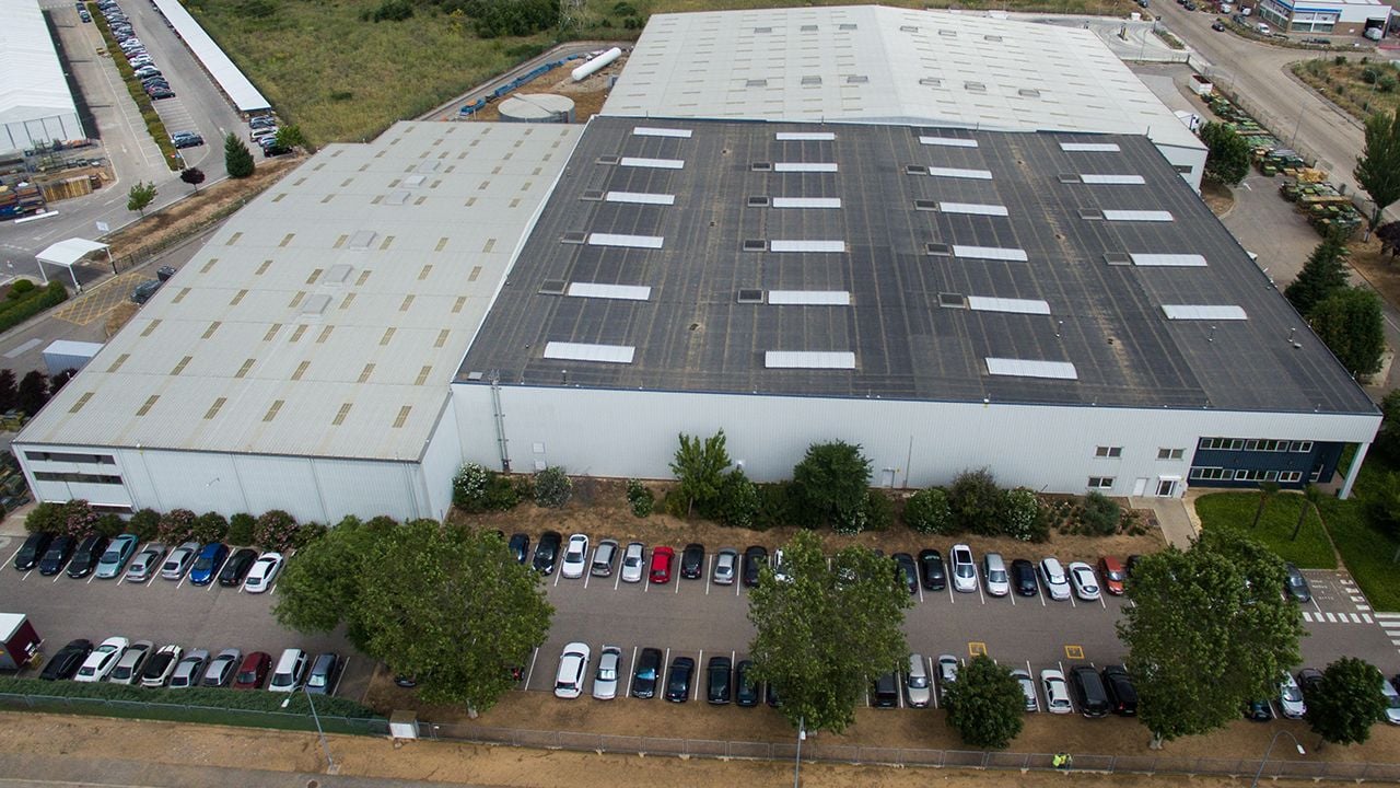 Vista aérea del centro de recambios de Geely en Guadalajara