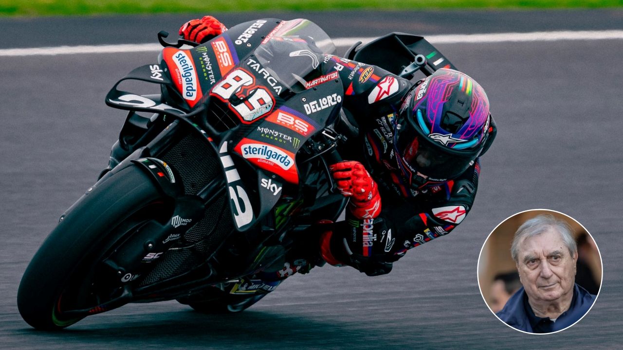Jorge Martín conduce la Aprilia de MotoGP en el circuito de Phillip Island.