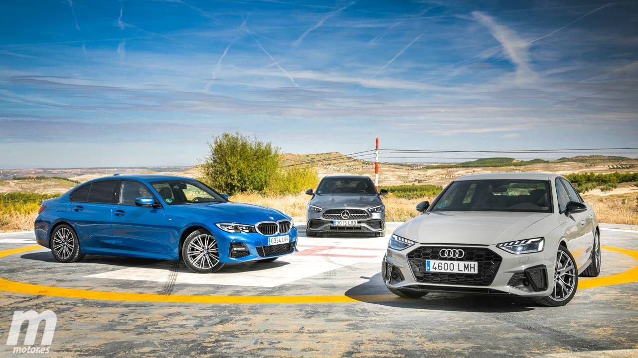 Audi, BMW y Mercedes, en una comparativa en Motor.es.
