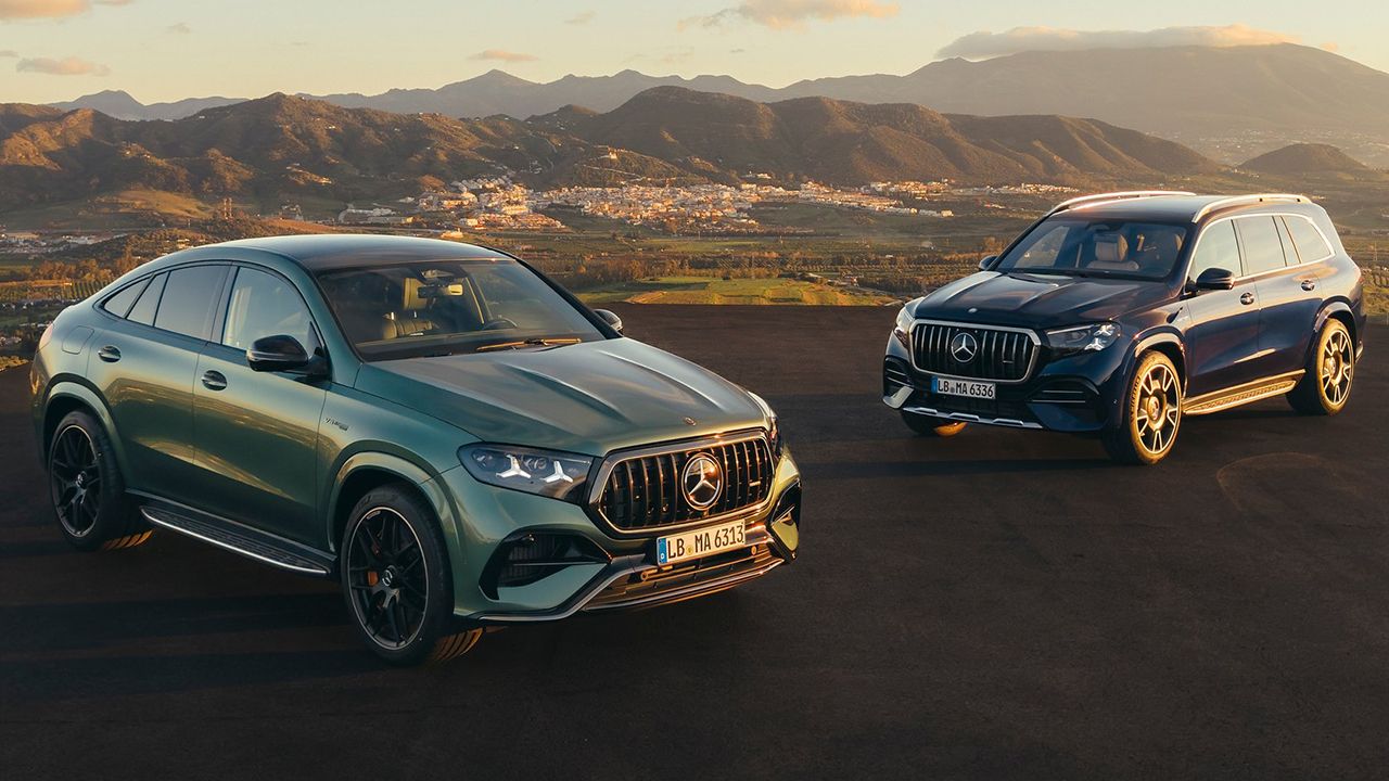 Vista lateral frontal de los nuevos Mercedes-AMG GLE 63 S 4MATIC+ Coupé y Mercedes-AMG GLE 63 S 4MATIC+