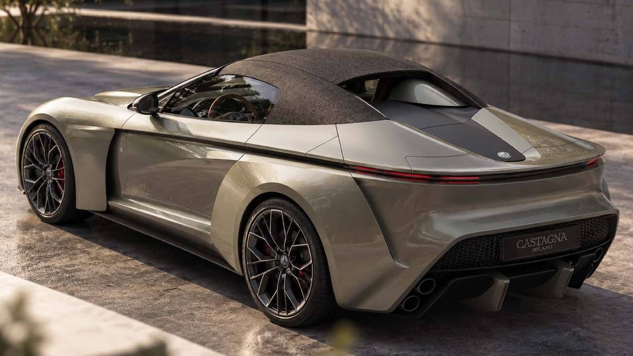Vista trasera del Alfa Giulia Quadrifoglio imaginado por Castagna Milano.