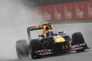 GP Bélgica 2011, Libres 3: otra vez lluvia, otra vez Webber