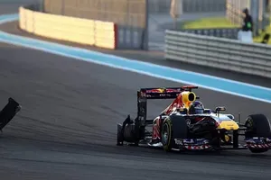 Vettel en Abu Dhabi: reventón por una mala presión o un cuerpo extraño?
