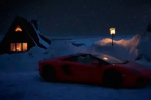 Papá Noel cambia el trineo por un Lamborghini