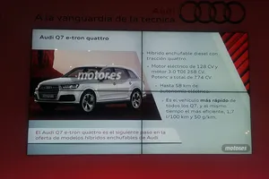 Audi Q7 e-tron quattro 2015, autonomía eléctrica de 58 kilómetros