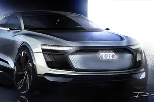 Anticipando el futurista Audi e-tron Sportback Concept mediante unos bocetos