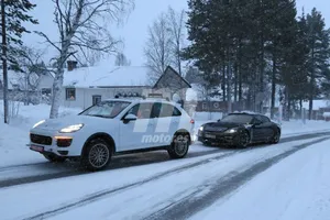 Porsche prueba la capacidad de carga del Mission E en la fría Suecia