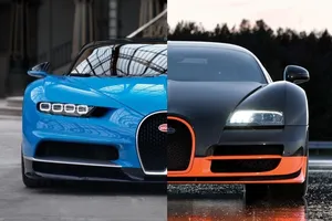 Bugatti Chiron vs Bugatti Veyron SS: duelo en el cuarto de milla