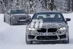 El BMW M5 Facelift pierde camuflaje en estas fotos espía de las pruebas de invierno
