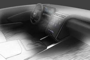 El tecnológico salpicadero del Hyundai Tucson 2021 al descubierto por un boceto filtrado