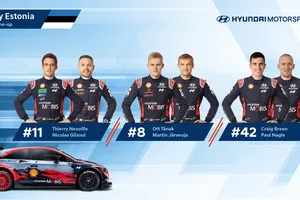 Neuville, Tänak y Breen, pilotos de Hyundai en el Rally de Estonia