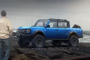 Primeras recreaciones del futuro Ford Bronco pick-up 2024