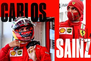 El casco de Carlos Sainz para competir en la F1 de 2021 con Ferrari