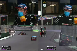 Así de impactado quedó Alonso con la vuelta de Verstappen, antes y después del accidente