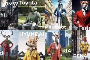 Así muestra cada marca de coches la inteligencia artificial si se compara con animales