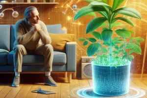Nunca pensaste que una planta artificial para el hogar podría proporcionarte energía. Esta la consigue del agua y la brisa