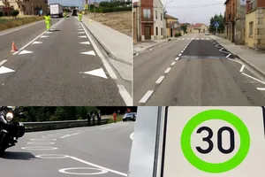 Líneas verdes, dientes de dragón y círculos: qué marcas de la DGT son ya oficiales y cuáles siguen a prueba