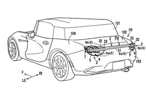 Mazda patenta un agresivo alerón trasero escamoteable